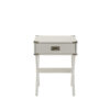 Square End Table, White