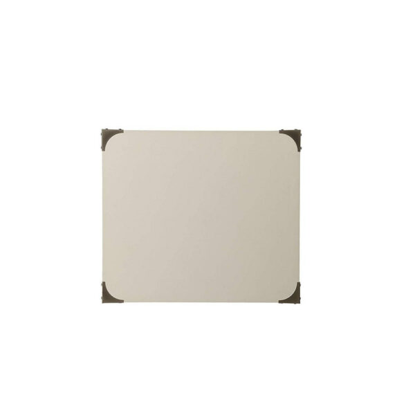 Square End Table, White