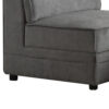 Bois Armless Chair (Reversible), Gray Velvet