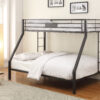 Metal Twin XL/Queen Bunk Bed, Black Sand