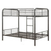 Metal Full/Full Bunk Bed, Gunmetal Gray