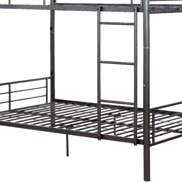 Metal Full/Full Bunk Bed, Gunmetal Gray