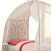 Angel Full Bed with Canopy, White & Purple