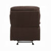 Fabric Upholstered Recliner With Padded Arms, Chocolate Brown