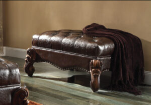 13022026698f0417c710a.jpeg Majestic Ottoman, 2 Tone Dark Brown & Cherry Oak