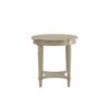 Fordon Round End Table, Scalloped Top, Antique White