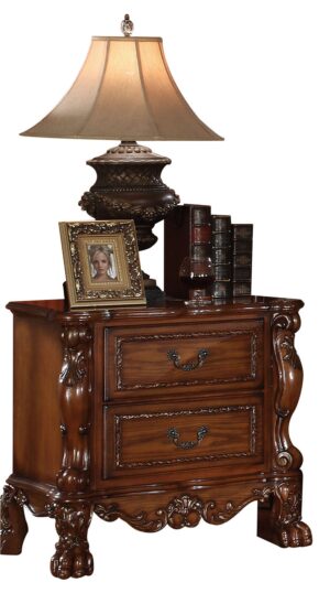 13022026698f0443ba35c.jpeg Wooden Night Stand with Two Drawer In Traditional Style, Brown
