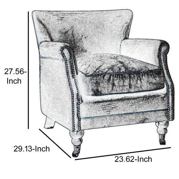 13022026698f04fe108ad.jpeg Leather Upholstered Accent Chair With Nail head Trim, Dark Brown