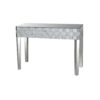 Frosted Chequered Pattern Console Table In Rectangular Shape, Clear