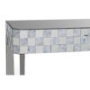 Frosted Chequered Pattern Console Table In Rectangular Shape, Clear