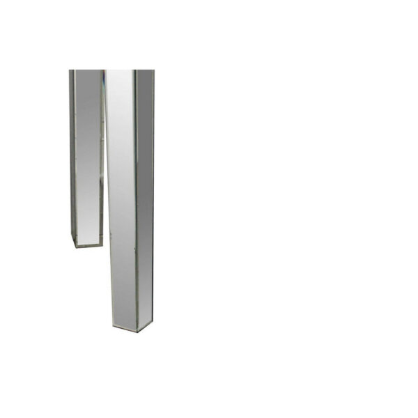 Frosted Chequered Pattern Console Table In Rectangular Shape, Clear