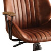 Metal & Leather Executive Office Chair, Cocoa Brown