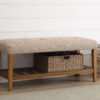 Wooden Bench, Beige & Oak