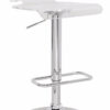 Smart Looking Adjustable Stool with Swivel, Clear & Chrome