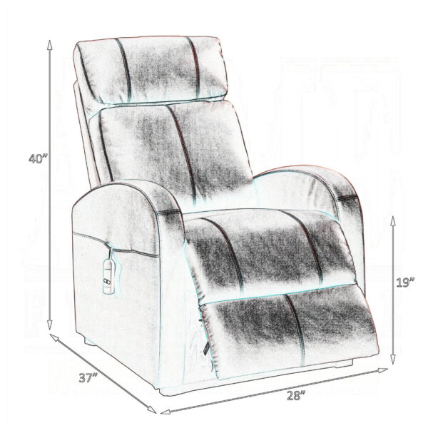 Ricardo Recliner with Power Lift, Red