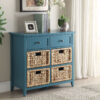 Flavius Console Table With 6 Drawers, Blue