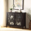 13022026698f065d05c15.jpeg Storage Cabinet with 2 Doors and Quatrefoil Design, Black