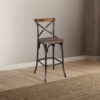 Zaire Bar Chair, Walnut & Antique Black