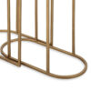 Valo 2pc Nesting Accent Table Set, Retro Glass Oval Top, Antique Brass