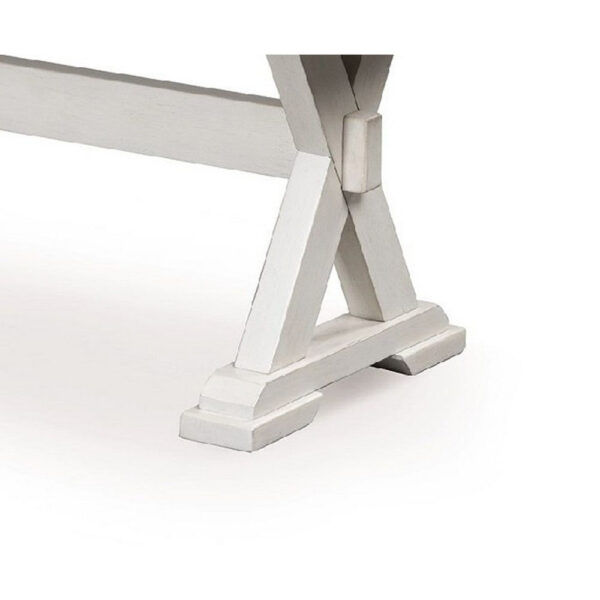 13022026698f06da35aa2.jpeg Pury Dining Bench, 48 Inch Light Brown Plank Seat, Antique White Base