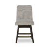 Haus Swivel Counter Height Chair Set of 2, Beige Foam Seats, Dark Brown