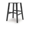 Fleur Swivel Barstool Chair Set of 2, Butcher Block Seat, Black Frame