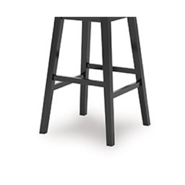 Fleur Swivel Barstool Chair Set of 2, Butcher Block Seat, Black Frame