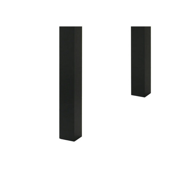 Syon Dining Table, 47 Inch White Faux Marble Top, Black Wood Legs