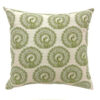 FIFI Contemporary Big Pillow With pattern Fabric, Green Finish, Set of 2