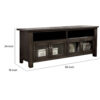 60" Wooden TV Stand With 2 Cabinets and 2 Open Shelves In Brown