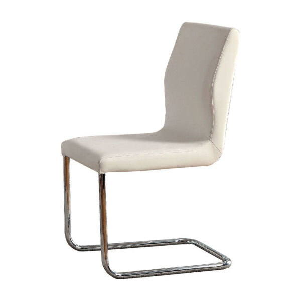 Lodia I Contemporary Side Chair, White, Set of 2