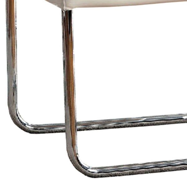 Lodia I Contemporary Side Chair, White, Set of 2