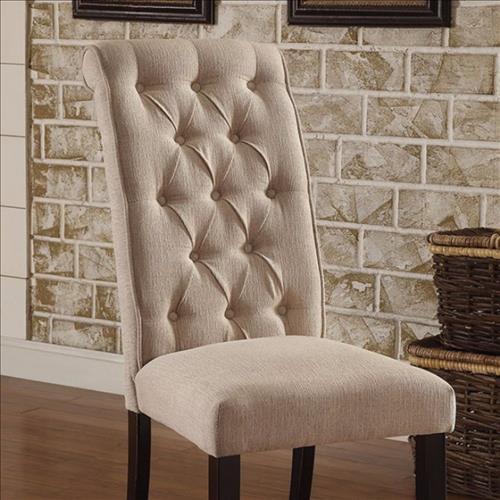 Marshall Transitional Side Chair, Set of two, Black and Ivory
