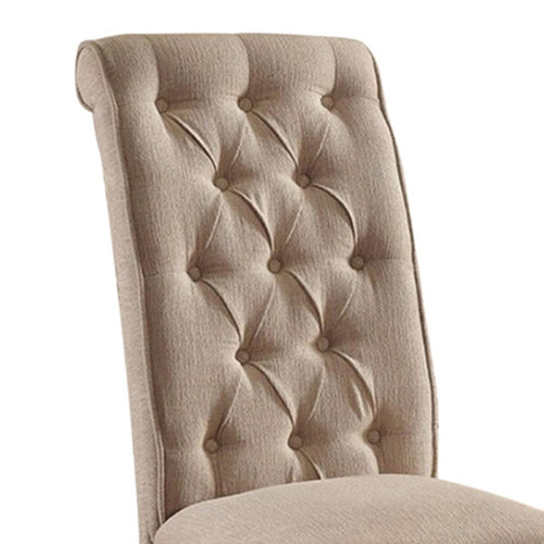 Marshall Transitional Side Chair, Set of two, Black and Ivory