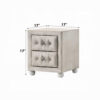 13022026698f081542f3c.jpeg Rex Nightstand, 2 Drawers, Classic Crystal Tufted Beige Upholstery