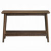 Fexy Sofa Console Table, 48 Inch Top with Lower Shelf, Walnut Brown