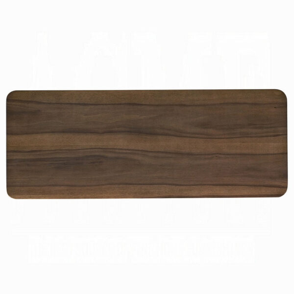 Fexy Sofa Console Table, 48 Inch Top with Lower Shelf, Walnut Brown