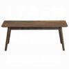 Fexy Coffee Table, 47 Inch Rectangular Top with Angled Legs, Walnut Brown