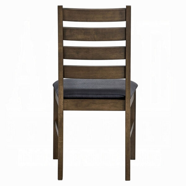 13022026698f0837bb575.jpeg Dexy Dining Side Chair Set of 2, Ladderback, Walnut Brown Faux Leather