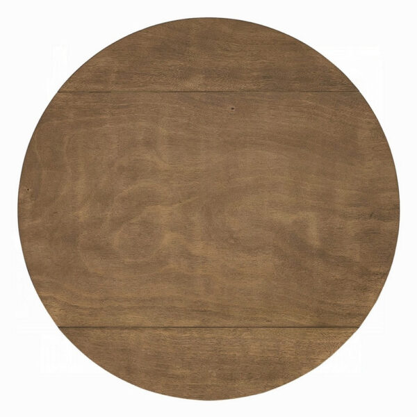 13022026698f08456aff7.jpeg Dexy Dining Table, 35 Inch Round Top, Farmhouse Walnut Brown Wood