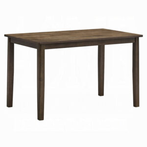 Dexy Dining Table, 47 Inch Rectangular Top, Farmhouse Walnut Brown