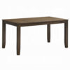 13022026698f0855bec10.jpeg Dexy Dining Table, 59 Inch Rectangular Top, Farmhouse Walnut Brown