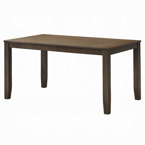 13022026698f0858d1c0d.jpeg Dexy Dining Table, 59 Inch Rectangular Top, Farmhouse Walnut Brown