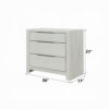 13022026698f08930b3d8.jpeg Geya Nightstand with 3 Drawers, Chrome Metal Handles, Light Gray