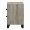 13022026698f08b4bf139.jpeg Rachy Nightstand, 2 Drawers with Black Metal Handles, Farmhouse Light Gray