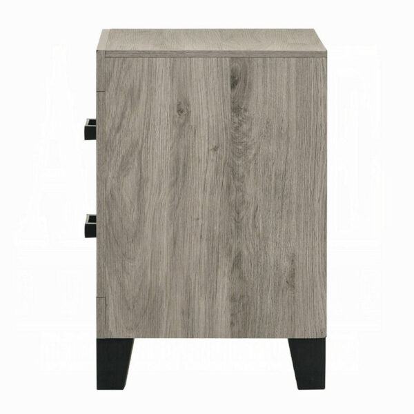 13022026698f08b4bf139.jpeg Rachy Nightstand, 2 Drawers with Black Metal Handles, Farmhouse Light Gray