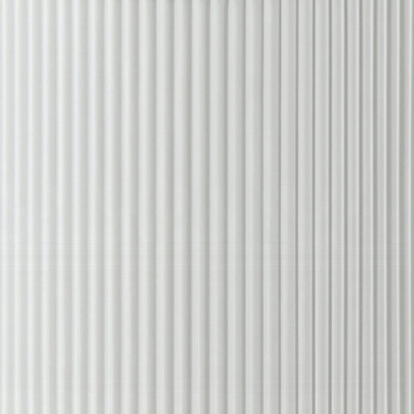 Del Modern Side End Table, 22 Inch Round Top, Glossy White Ribbed Base