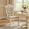 13022026698f08fdc804b.jpeg Cheny Dining Side Chair Set of 2, Faux Leather, Baroque Pearl Beige