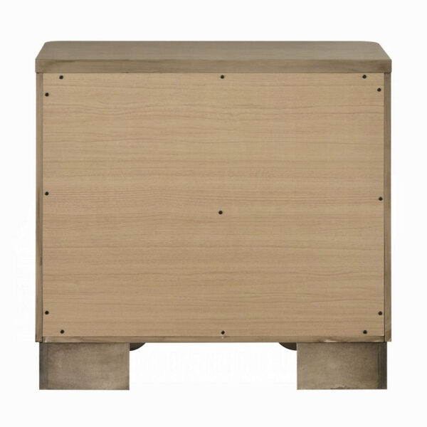 13022026698f092c00397.jpeg Leky Nightstand, 2 Reeded Drawers, Rounded Corners, Antique Oak Brown