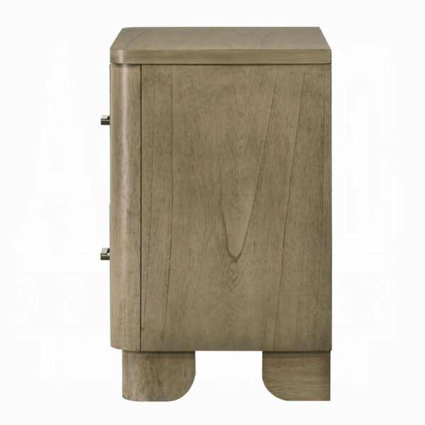 13022026698f092ddefdb.jpeg Leky Nightstand, 2 Reeded Drawers, Rounded Corners, Antique Oak Brown